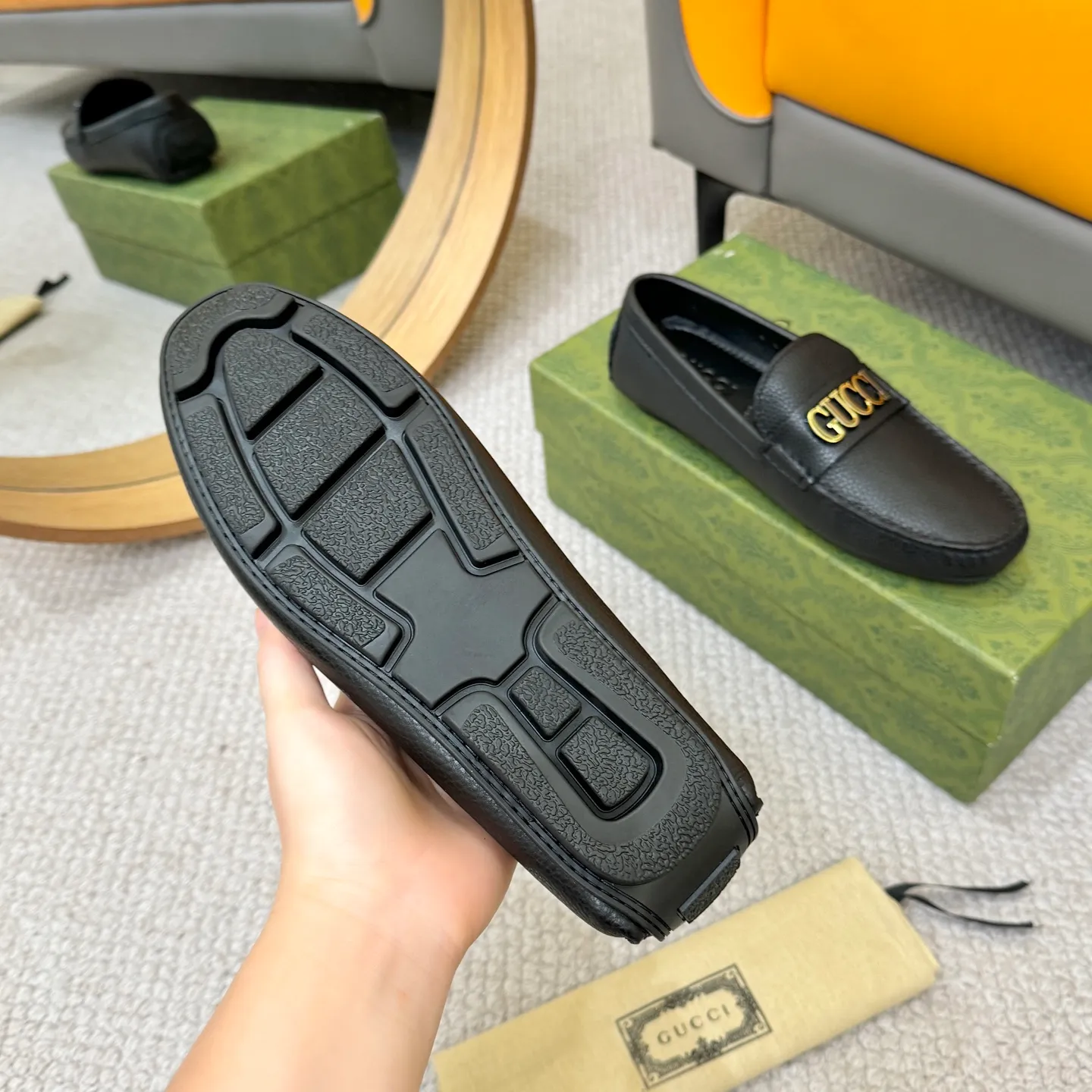 Men's shoes 💰420 (Yangli) Gucci* - the top version of Gucci classic beanie shoes! It is made of imported original cowhide and has a comfortable first layer of sheepskin lining! Original wear-resistant rubber outsole! High quality products! Size 38-46, with shoe dial, cloth bag, card